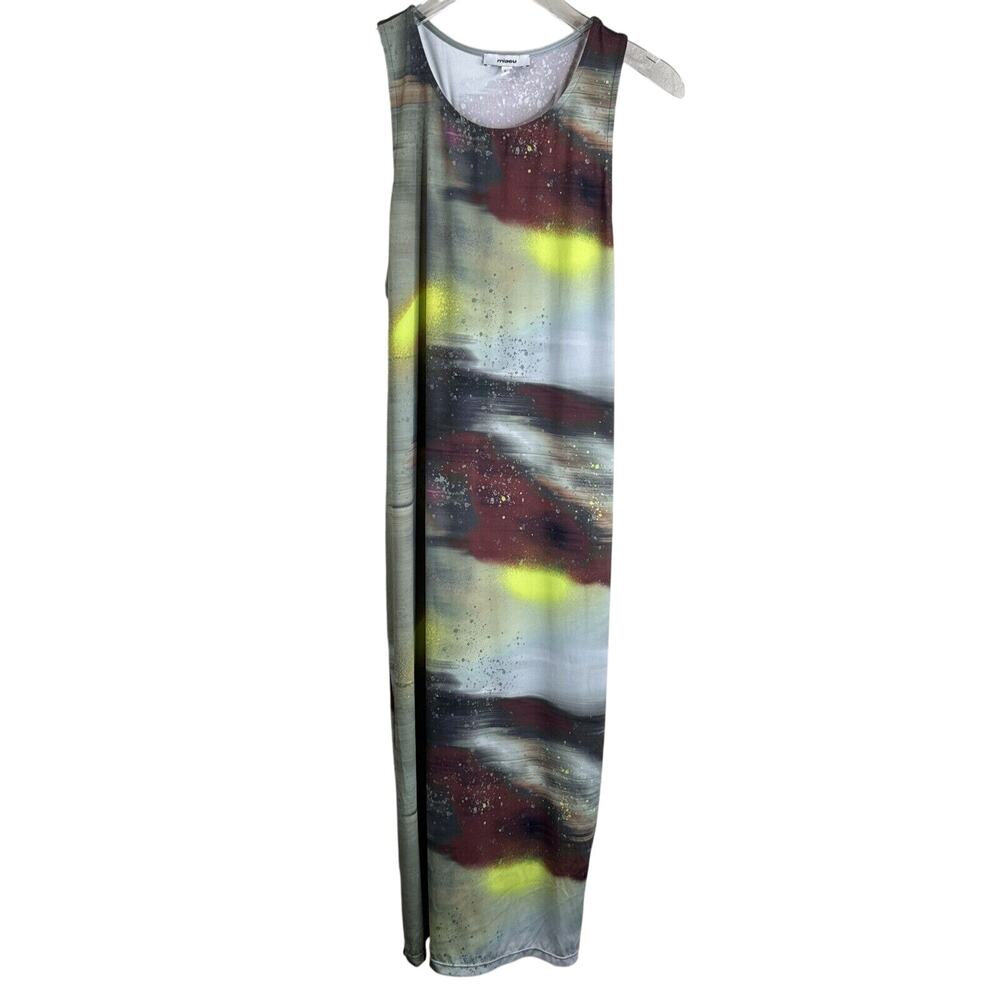 Miaou Dress L Colorful Bodycon Cutout Akira Bold Boho Tribal Artsy Lightweight